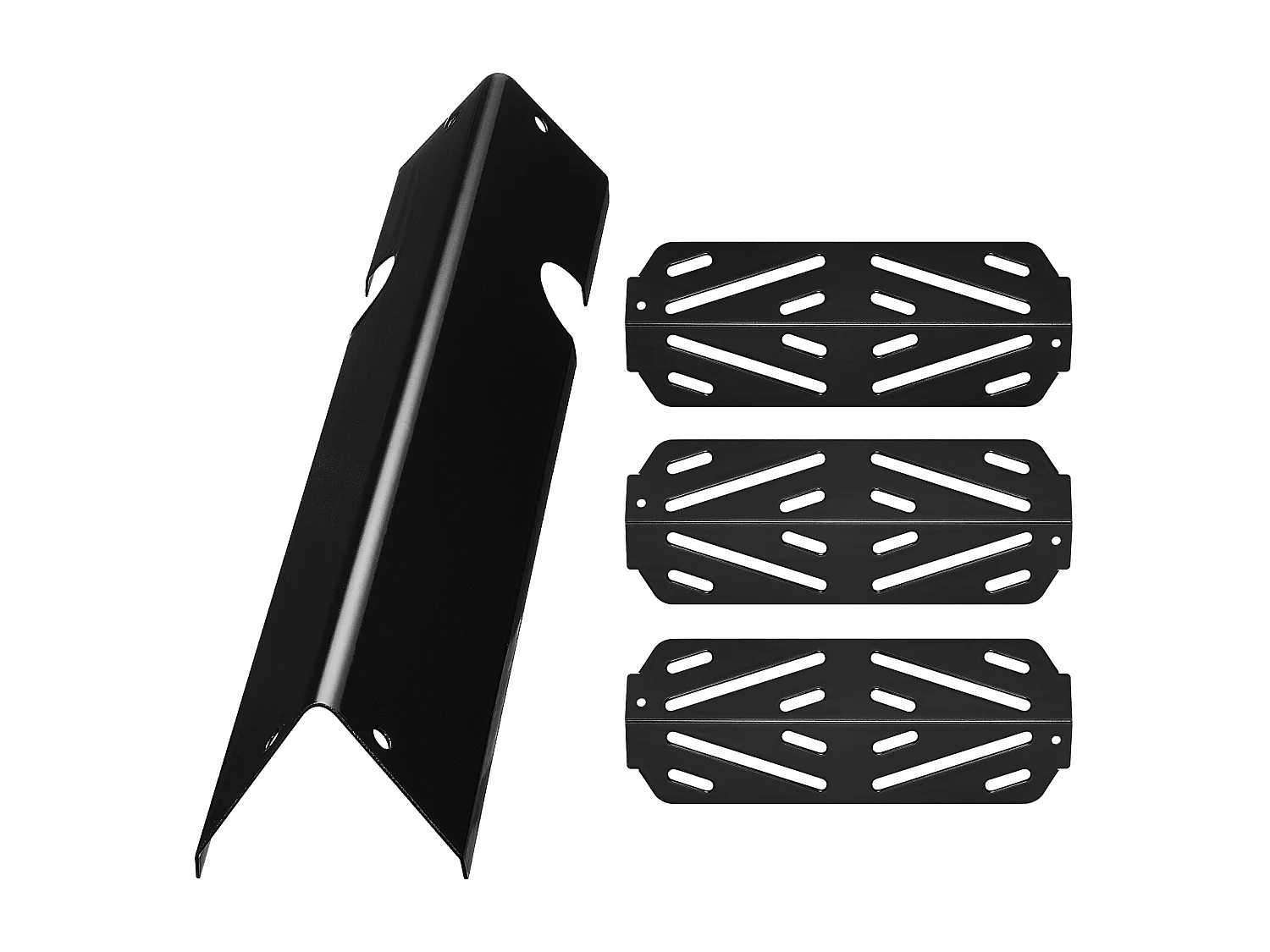 Barre Cache-brûleur et Diffuseur SucceBuy de Chaleur pour Barbecue 8PCs, Déflecteur de Graisse pour Brûleur 43,5 cm, pour Weber Genesis II 310, 315, 335, 340