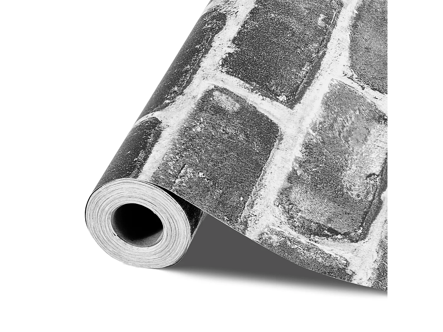 Papel Pintado Adhesivo de Pared SucceBuy, 45 cm x 10 m, Rollo de Papel Pintado Autoadhesivo en Vinilo, Motivo Ladrillo Gris, para Revestimiento de Pared