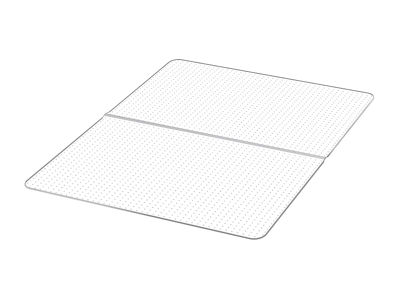 Alfombrilla de Silla de Oficina SucceBuy de 152,4 x 116,8 cm, Protector de Suelo para Alfombra de Pelo Corto, Transparente, Antideslizante y Fácil de Limpiar