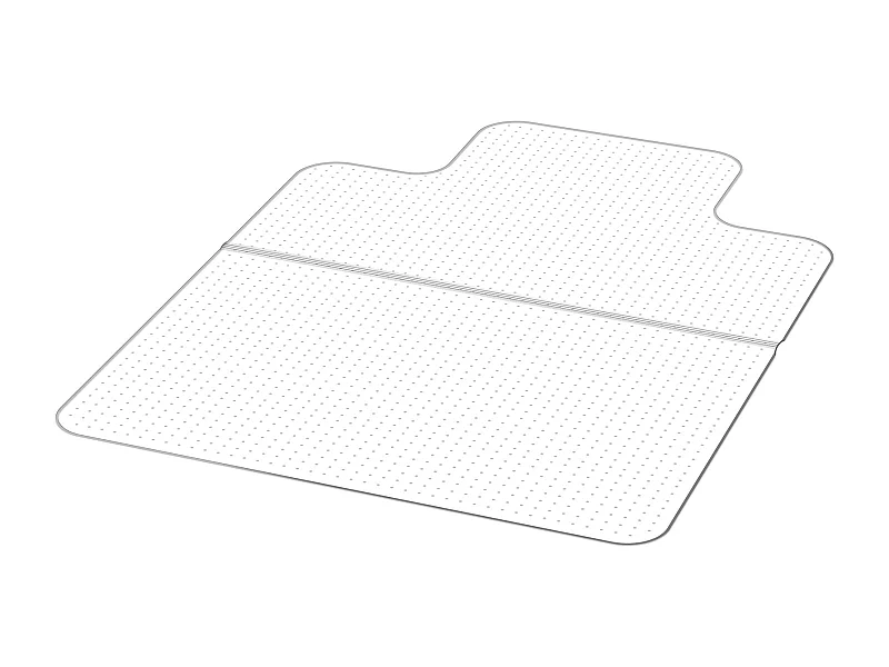 Tapis Chaise de Bureau SucceBuy avec Rebord de 121,9x91,4 cm, Tapis Protège-sol pour Moquettes en Plastique avec Clous, Antidérapant et Facile à Nettoyer