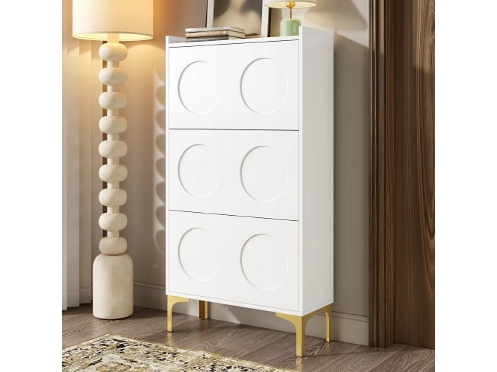 Moderner Schuhschrank,Schuhschränke Dreistöckiges Design mit großem Stauraum,platzsparende Schuhaufbewahrung im Eingangsbereich