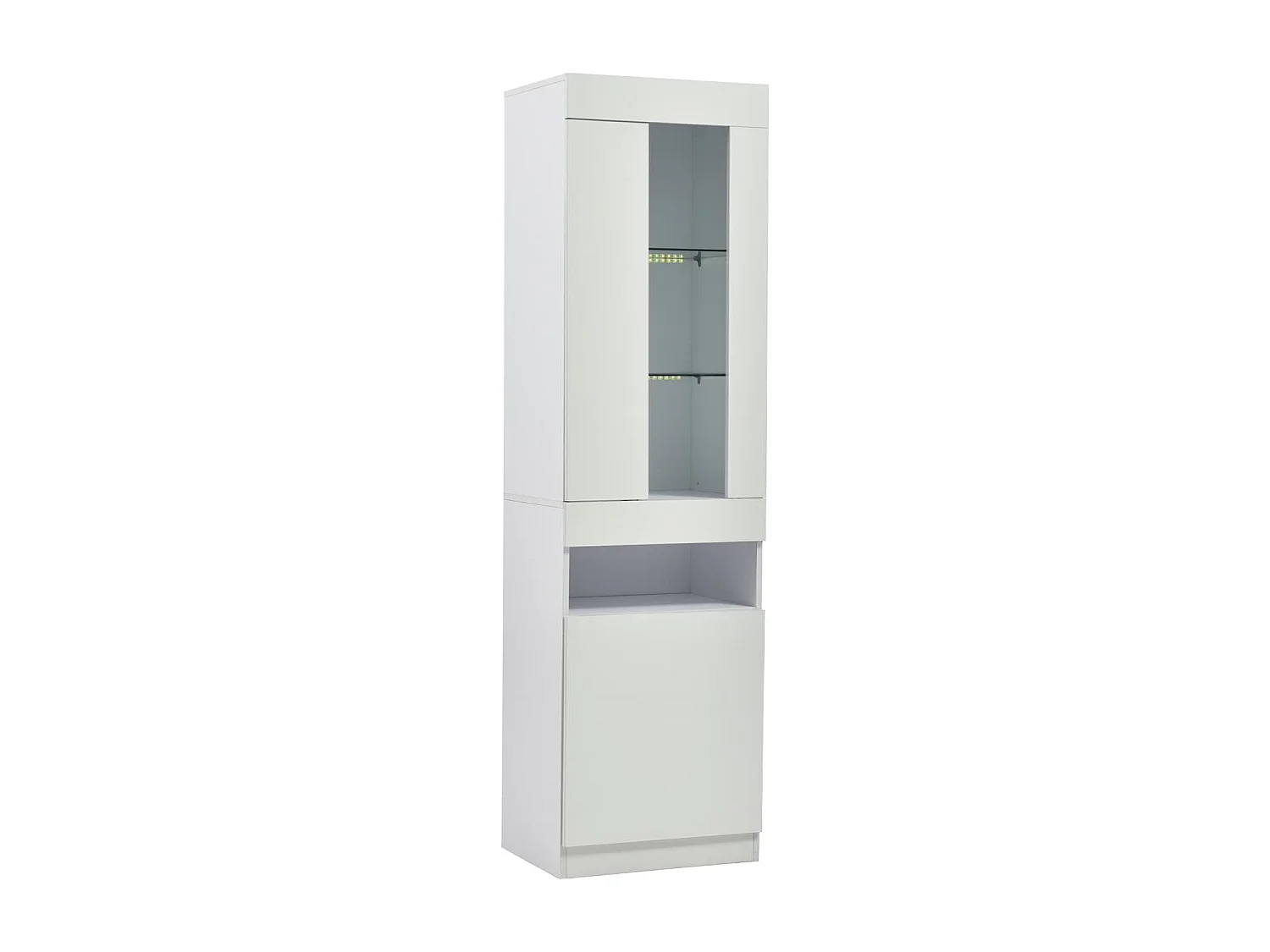 Vitrine mit 16 Farben LED Beleuchtung Vitrinenschrank Standvitrine Stauraumvitrine LED Vitrine Wohnwände LED Vitrinenschränke  Buffet-Schran