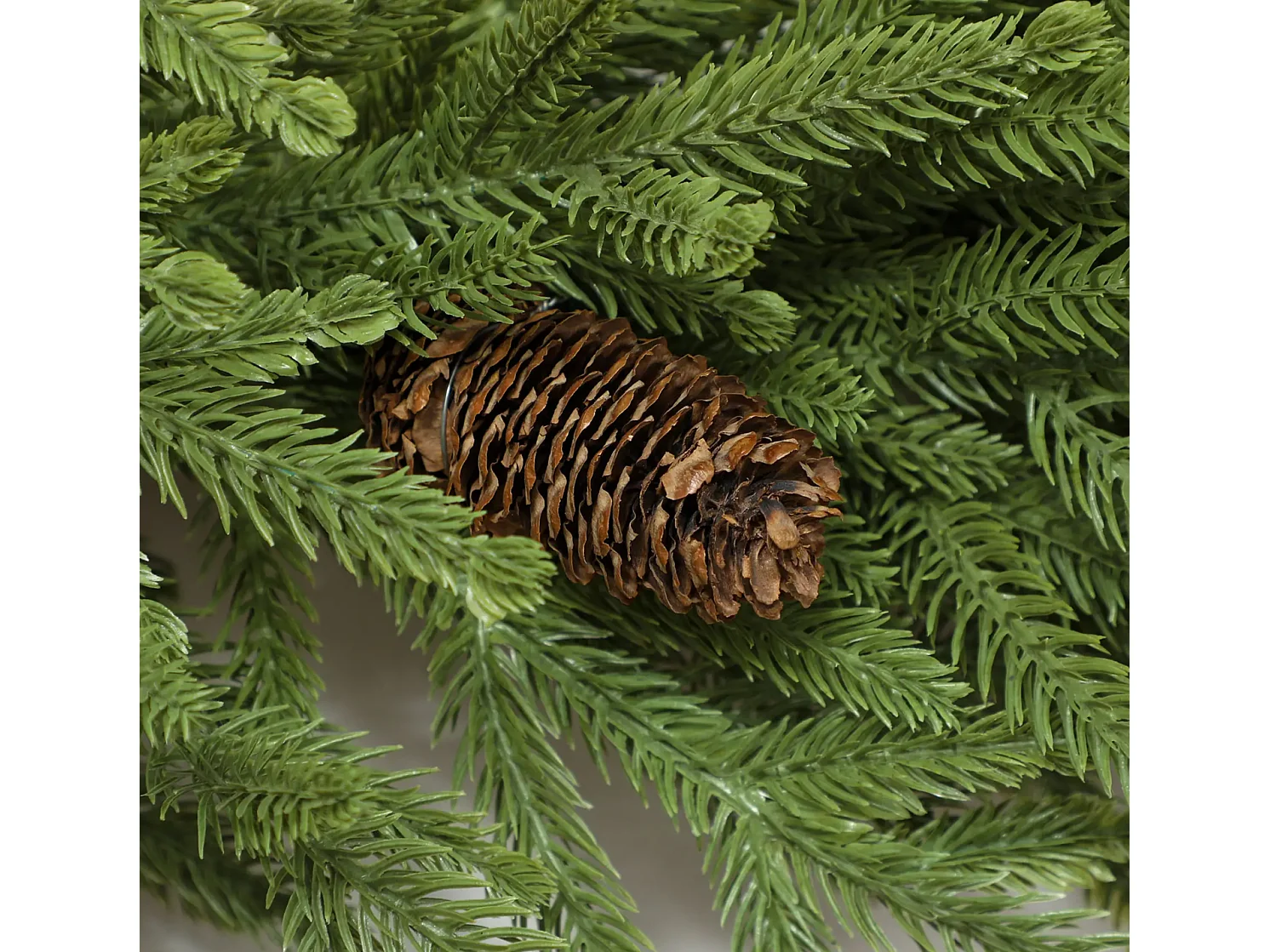 Weihnachtskranz mit Zapfen, Türkranz Künstlicher Weihnachtskranz für Tür Grün, Ø60 x 15 cm