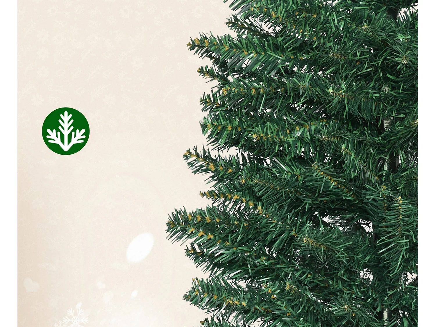 Weihnachtsbaum künstliche, Künstliche Tanne Christbaum, inkl Ständer Weihnachtsstern 2,1 m, Grün