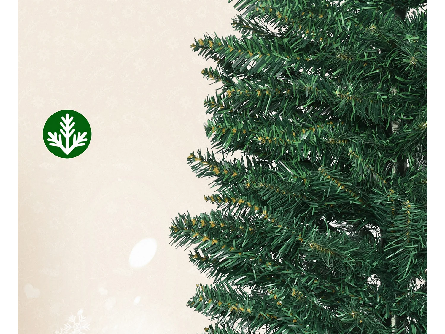 Weihnachtsbaum künstliche, Künstliche Tanne Christbaum, inkl Ständer Weihnachtsstern 2,1 m, Grün