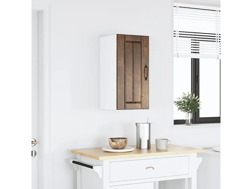 Meuble murale de cuisine chêne fumé bois ingénierie