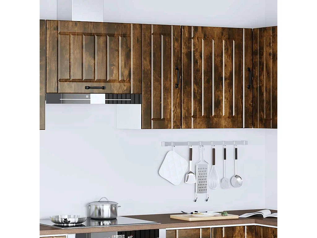 Meuble murale de cuisine chêne fumé bois ingénierie