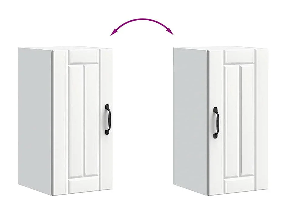 Meuble murale de cuisine blanc bois d'ingénierie