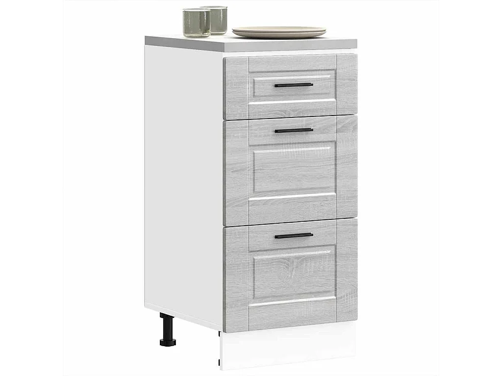 Meuble de cuisine sonoma gris bois d'ingénierie