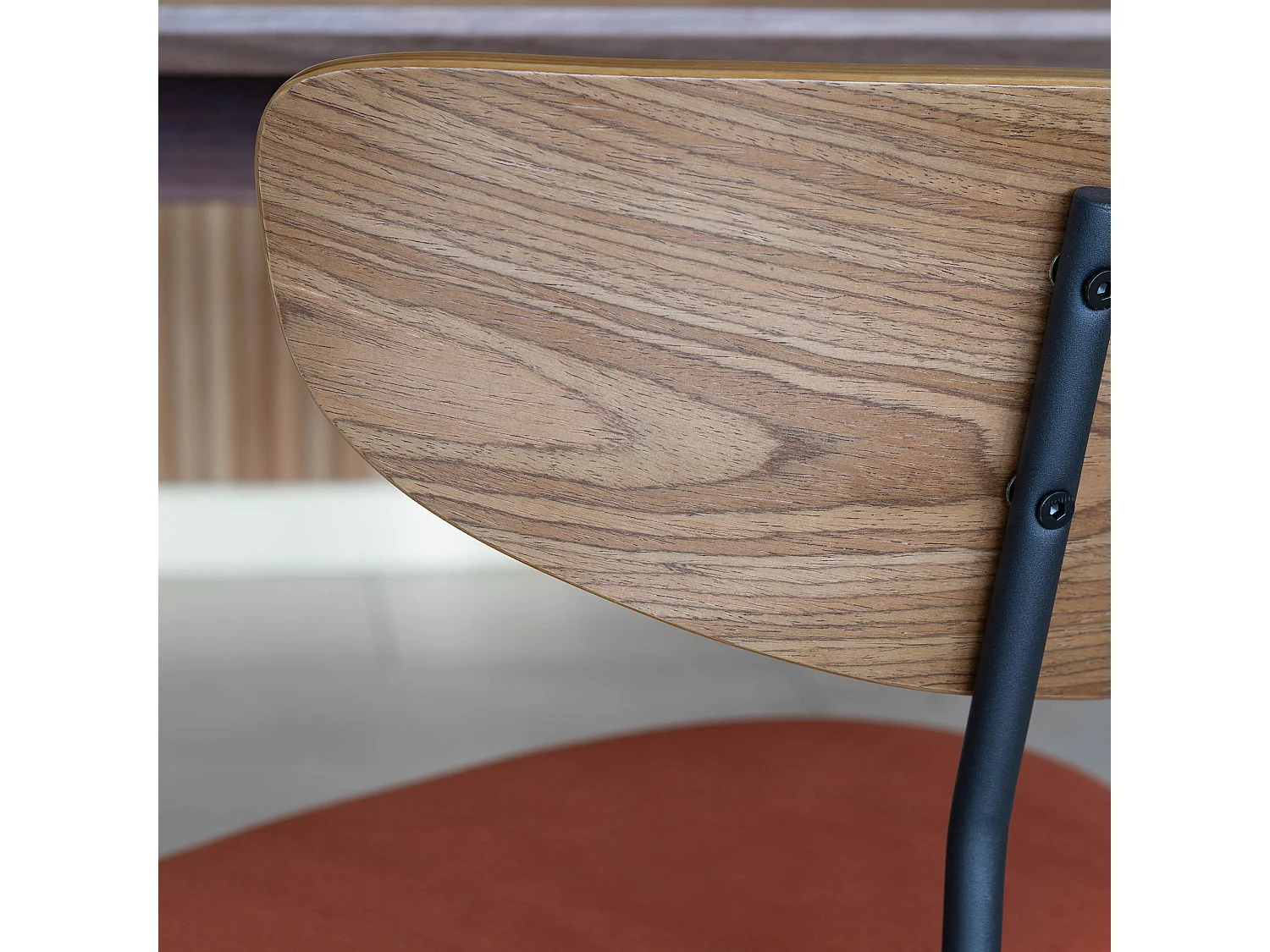 Now's Home - Ensemble Table Rectangle +6 Chaises En Velours Cotele Terrac Bois/metal