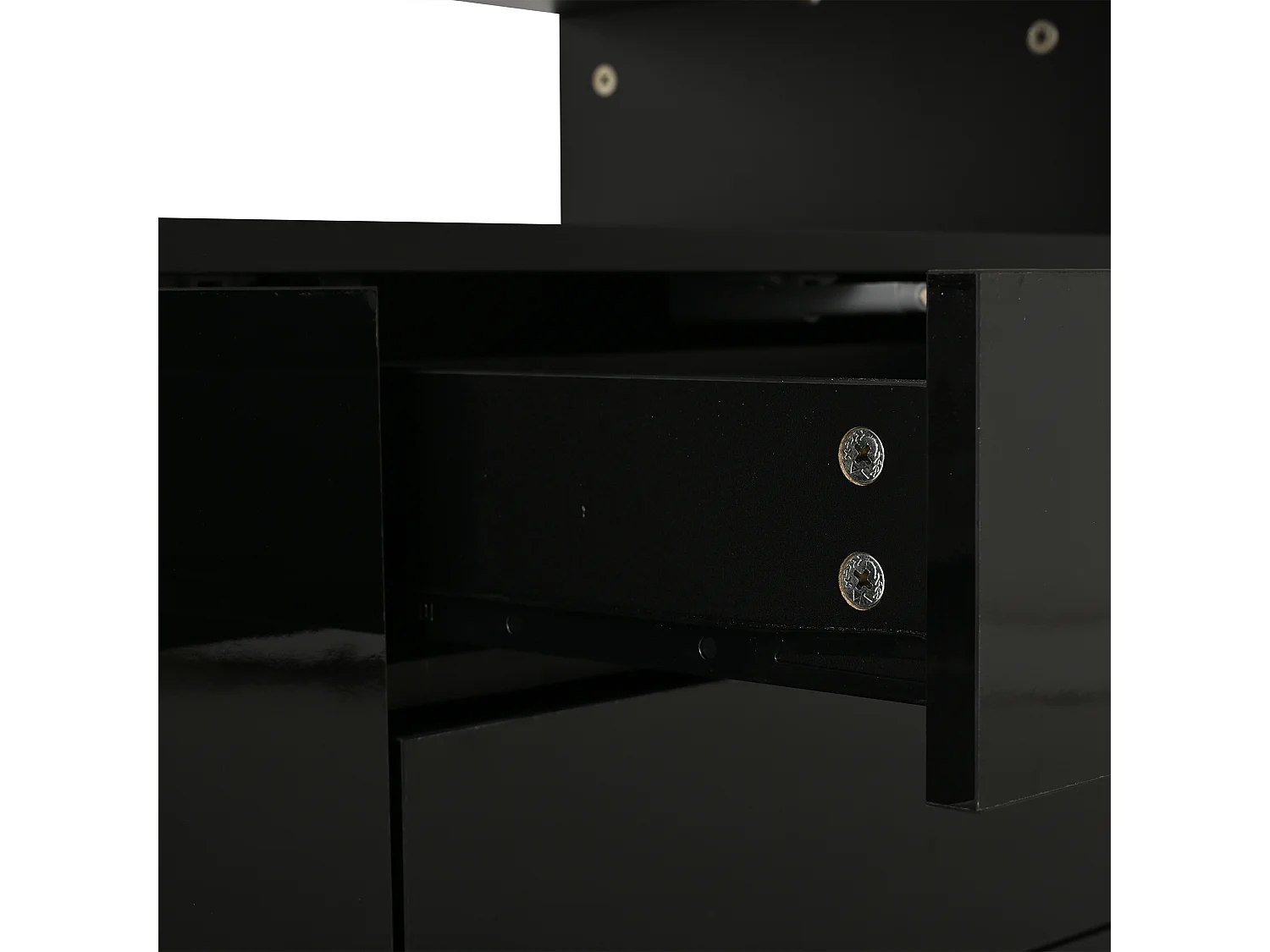 Hoogglans dressoir met ledverlichting, multifunctioneel woonkamermeubel, tv en opbergruimte, 160 * 35 * 70 cm