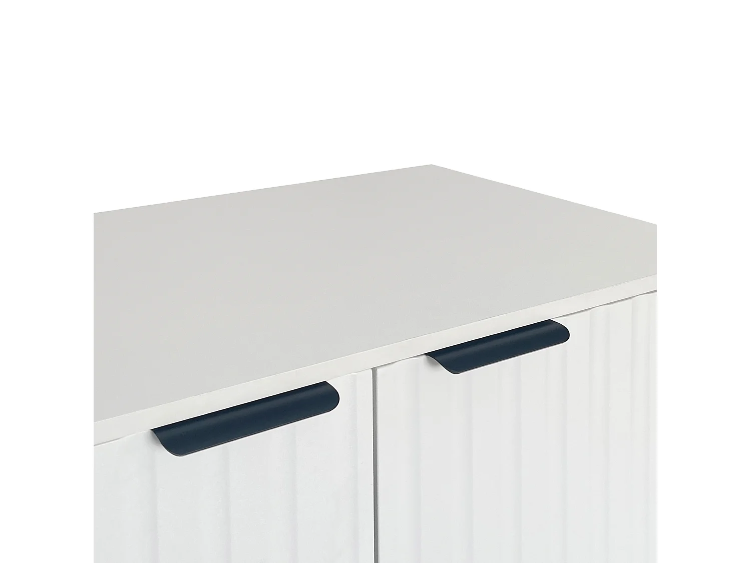 Buffet - Commode à 4 portes - pour salon, chambre à coucher, cuisine - 160 x 40 x 80 cm, Blanc