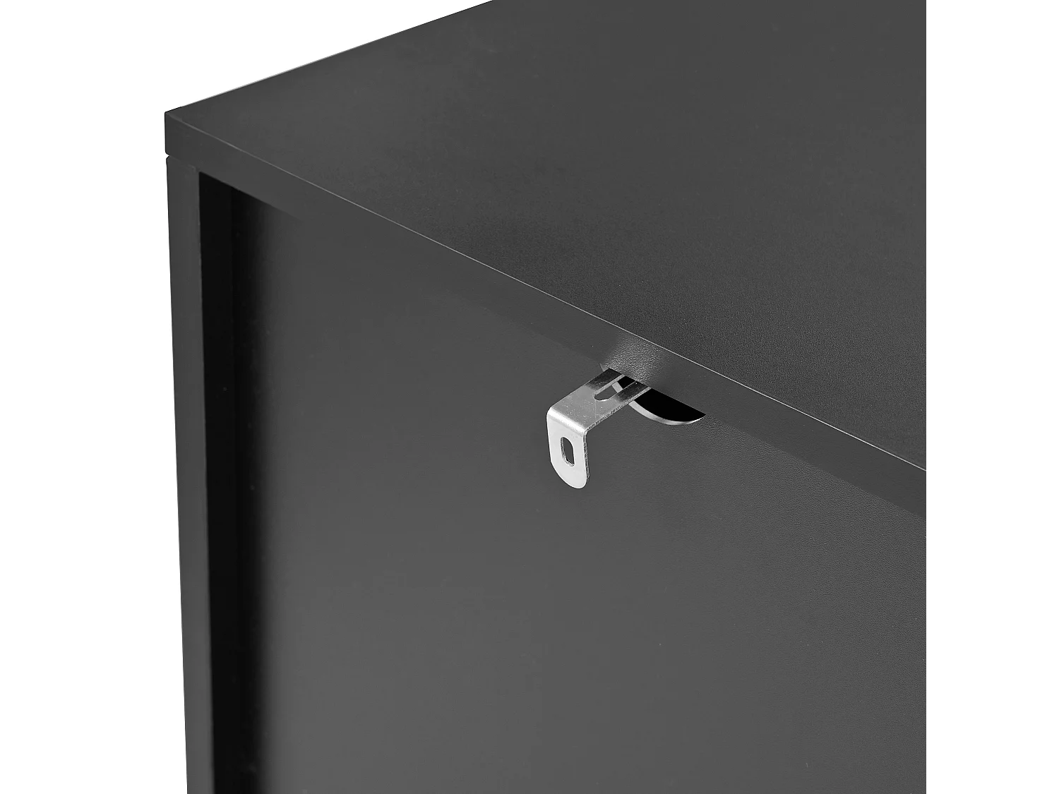 Dressoir 150 x 40 x 80 cm met gouden metalen handgrepen en poten voor woonkamer en eetkamer, Zwart