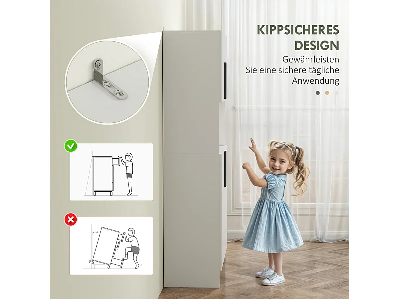 Buffet de cuisine et rangement blanc, étagères et support micro-ondes, multi-usages