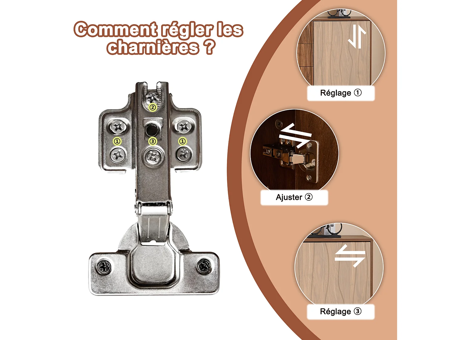 150cm donker eiken dressoir met nerf, 3 laden, Mid-Century design, voor keuken en woonkamer