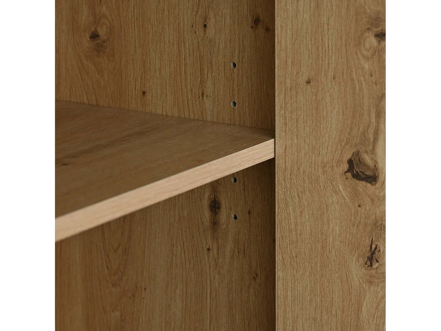 Aparador com iluminação LED, porta de vidro, espaço de armazenamento, prateleira de vidro, 78 x 40 x 150 cm, cor natural.