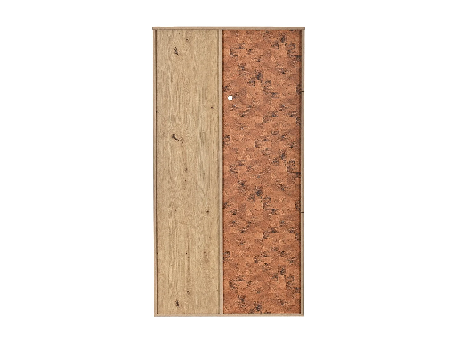 Aparador com iluminação LED, porta de vidro, espaço de armazenamento, prateleira de vidro, 78 x 40 x 150 cm, cor natural.