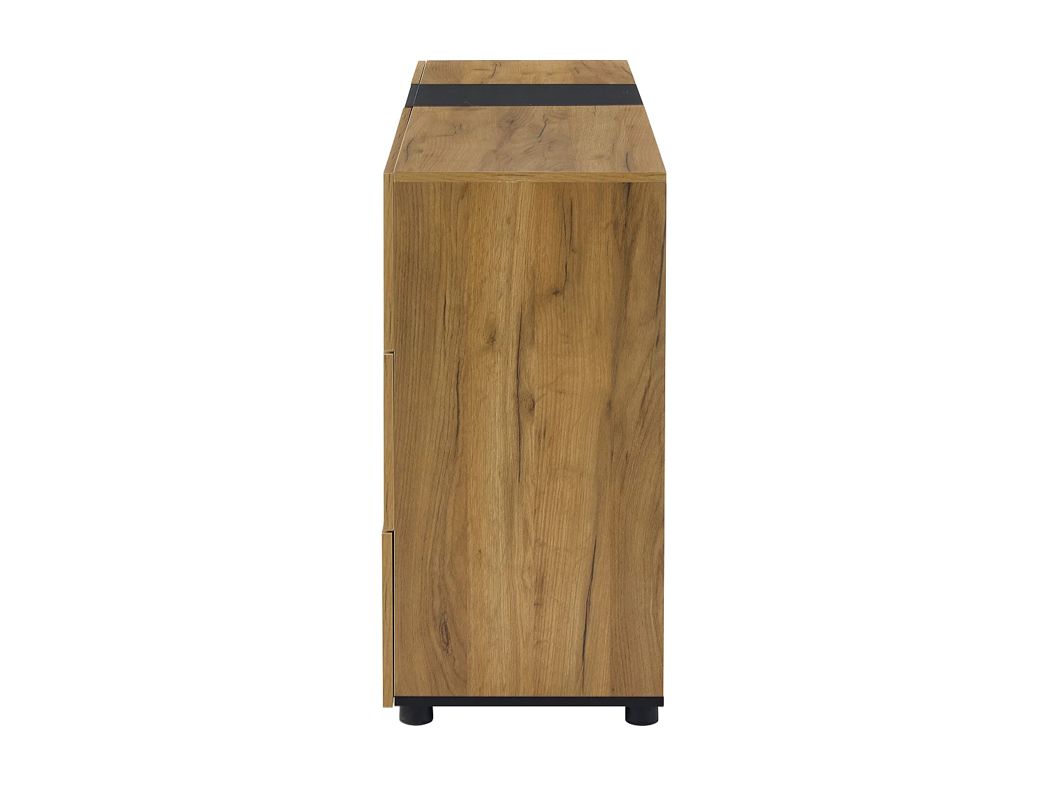 Buffet à crédence avec 3 tiroirs, Table avec Verre, 140x40x80cm,  Armoire pour Entrée, Cuisine, bois