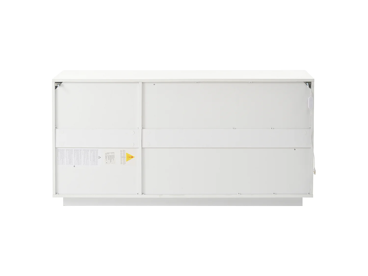 Woonkamer dressoir met 3 deuren, veelzijdige eetkamerkast, witte opbergruimte, 140 x 40 x 76 cm