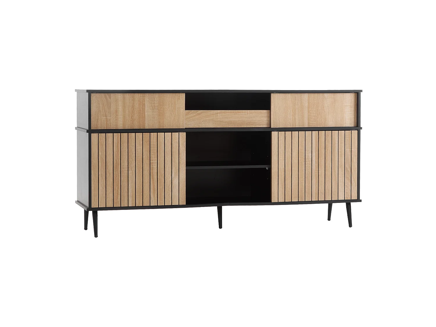 Buffet - Commode avec tiroir et porte coulissante - Armoire de rangement pour salle à manger, salon