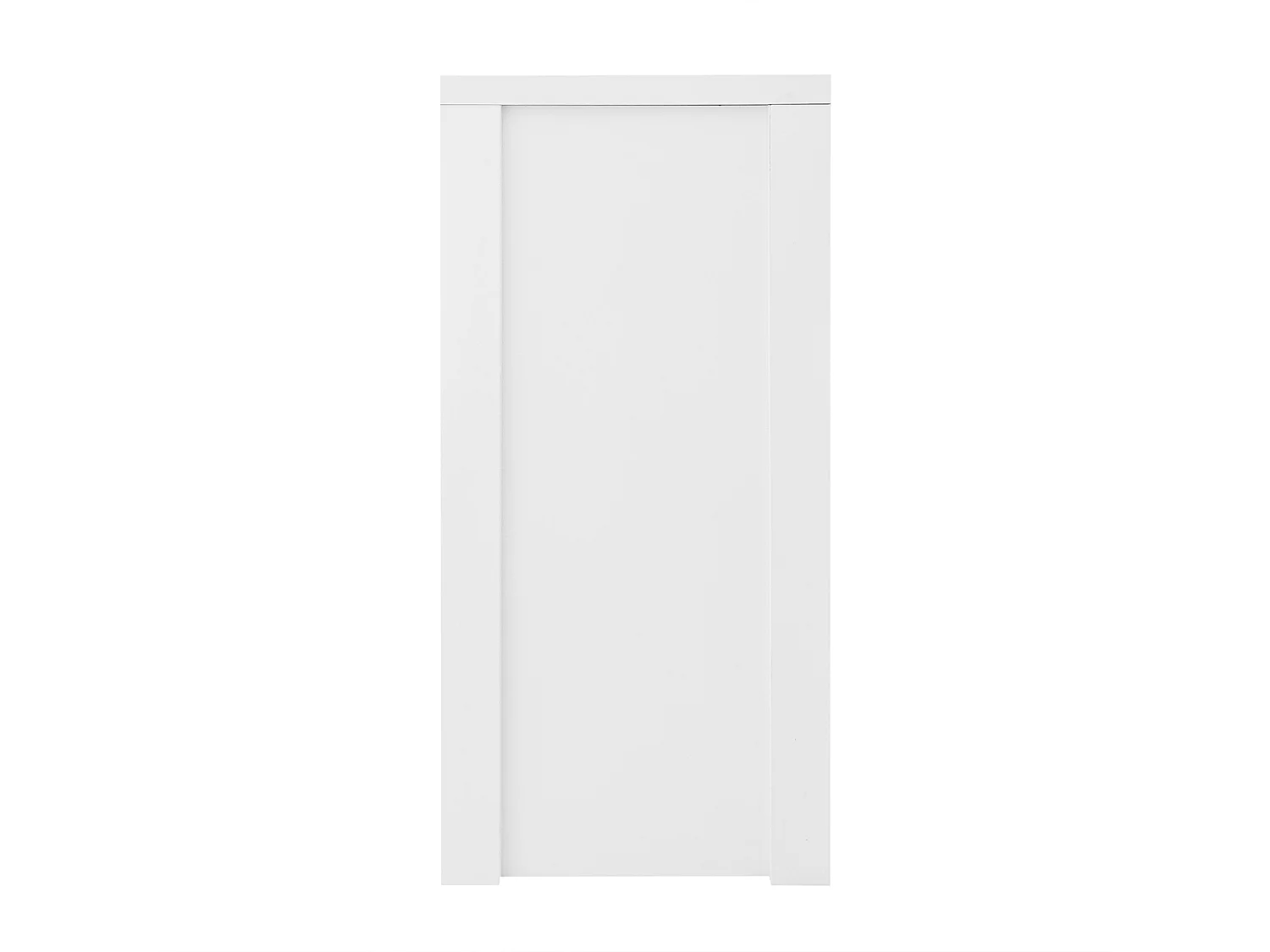 Aparador com 4 portas e prateleiras ajustáveis, 140x38x80 cm, Armário de madeira, Para hall de entrada, sala de estar, Branco