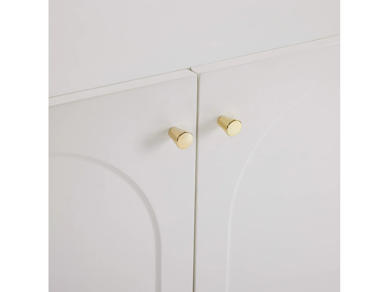 Aparador/Armário 80 x 40 x 80 cm, Armário para Sala de Estar com 2 Portas, Branco Creme