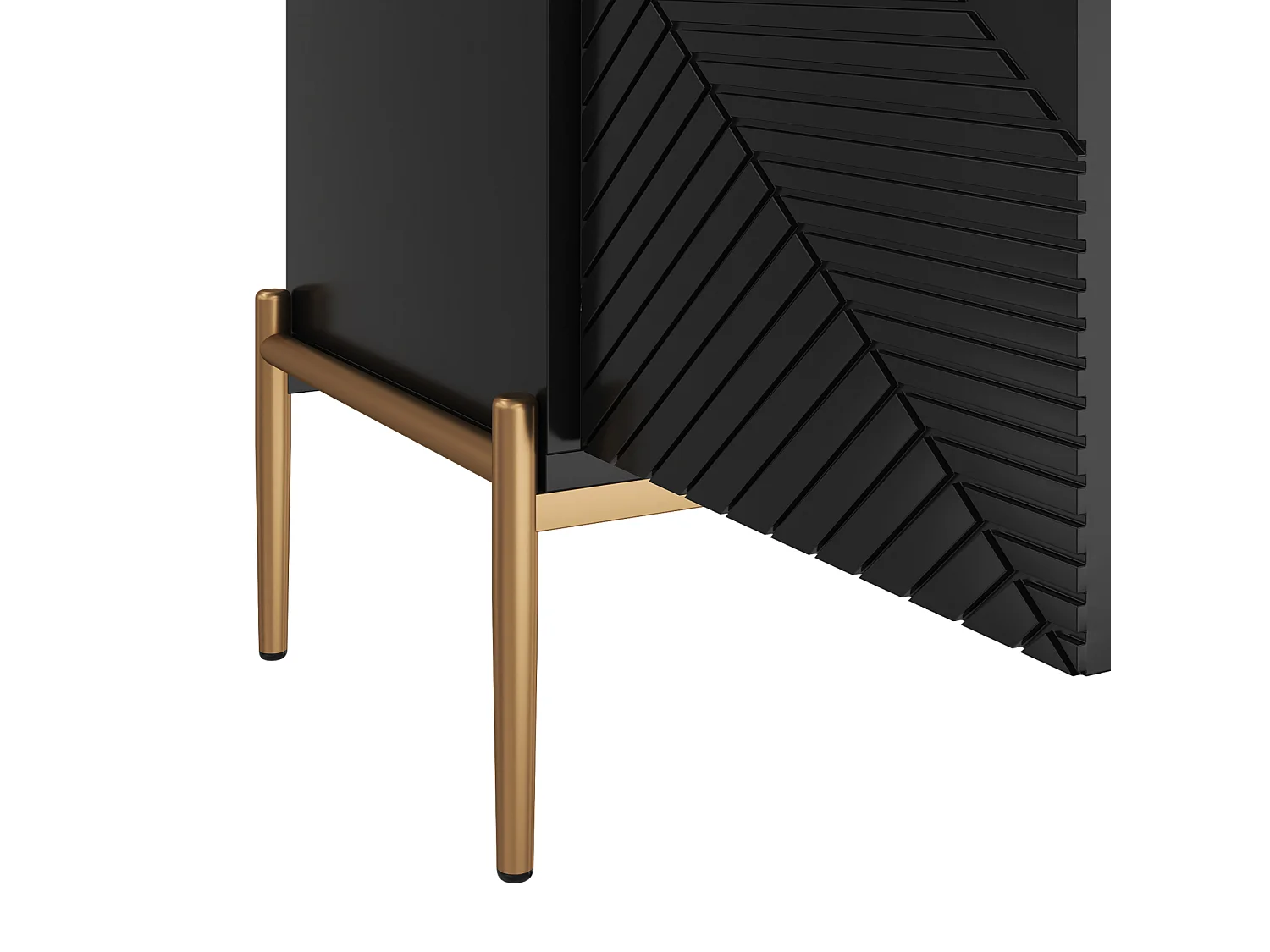 Buffet à 4 Portes, Meuble de Rangement,   pour Salon Salle à Manger, Entrée, 162 x 40 x 80cm, Noir