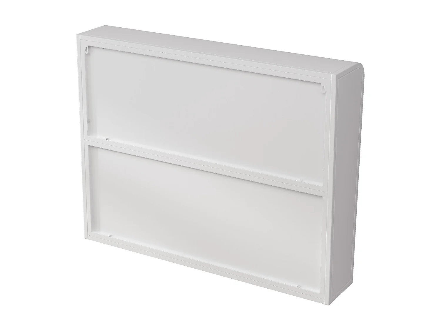 Moderne wandkast met glazen deuren - voor keuken en badkamer - 90 × 20 × 70 cm, Wit