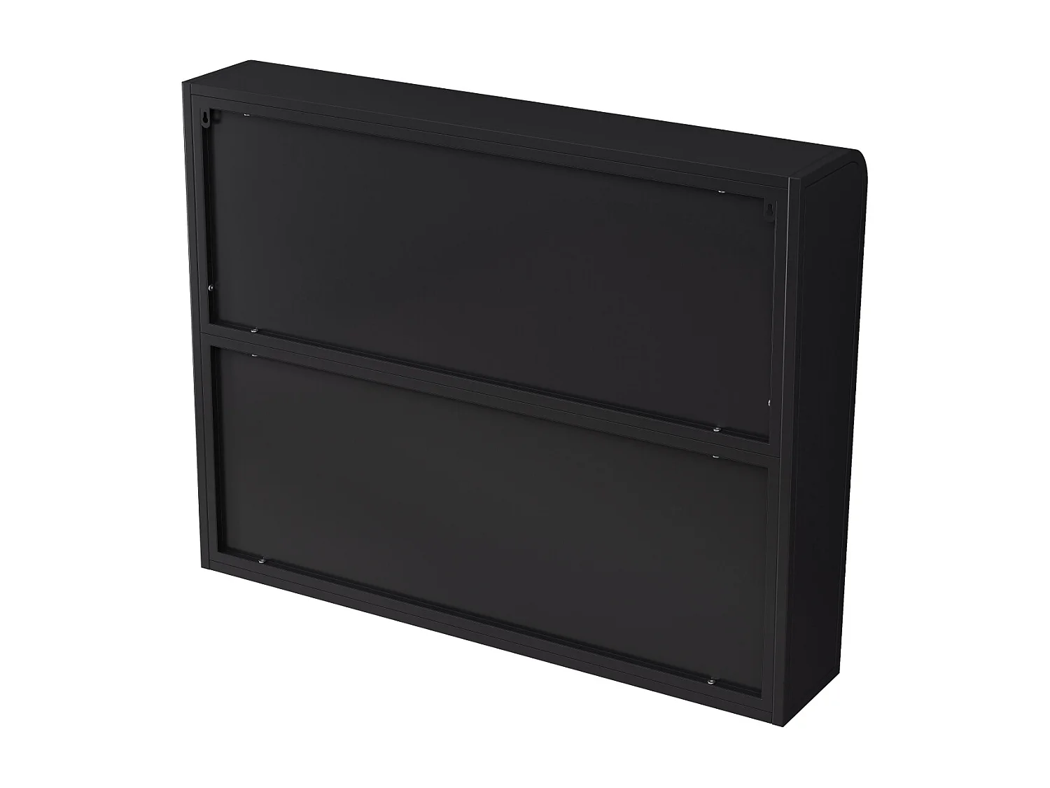 Armoire murale moderne avec portes en verre - pour cuisine et salle de bain - 90 × 20 × 70 cm, noir