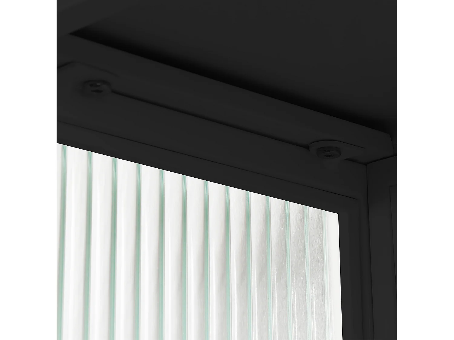 Armoire murale, style rétro, en verre, avec étagères amovibles, salles à manger, salons, Noir