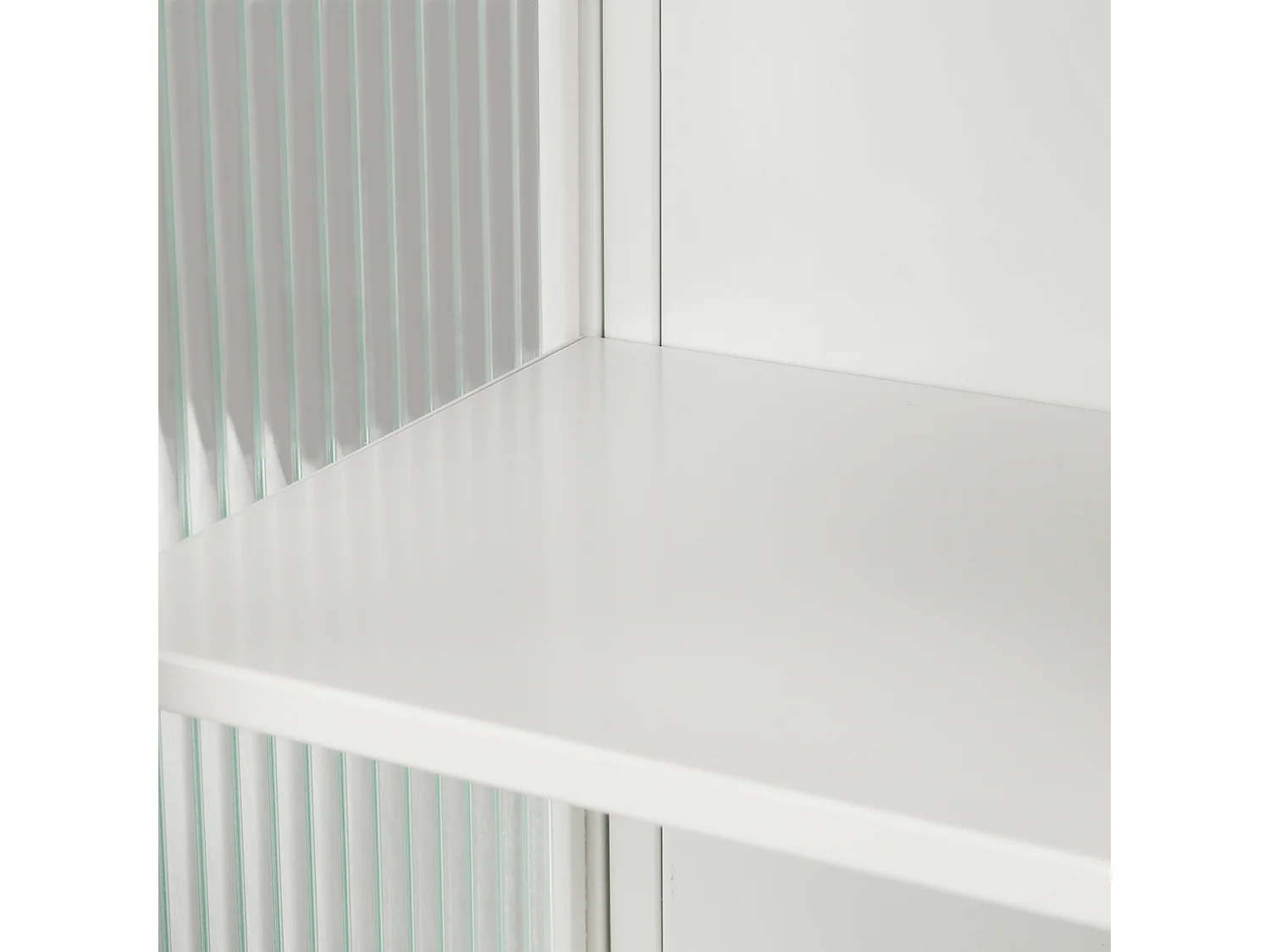 Armoire murale, style rétro, en verre, avec étagères amovibles, salles à manger, salons, blanc