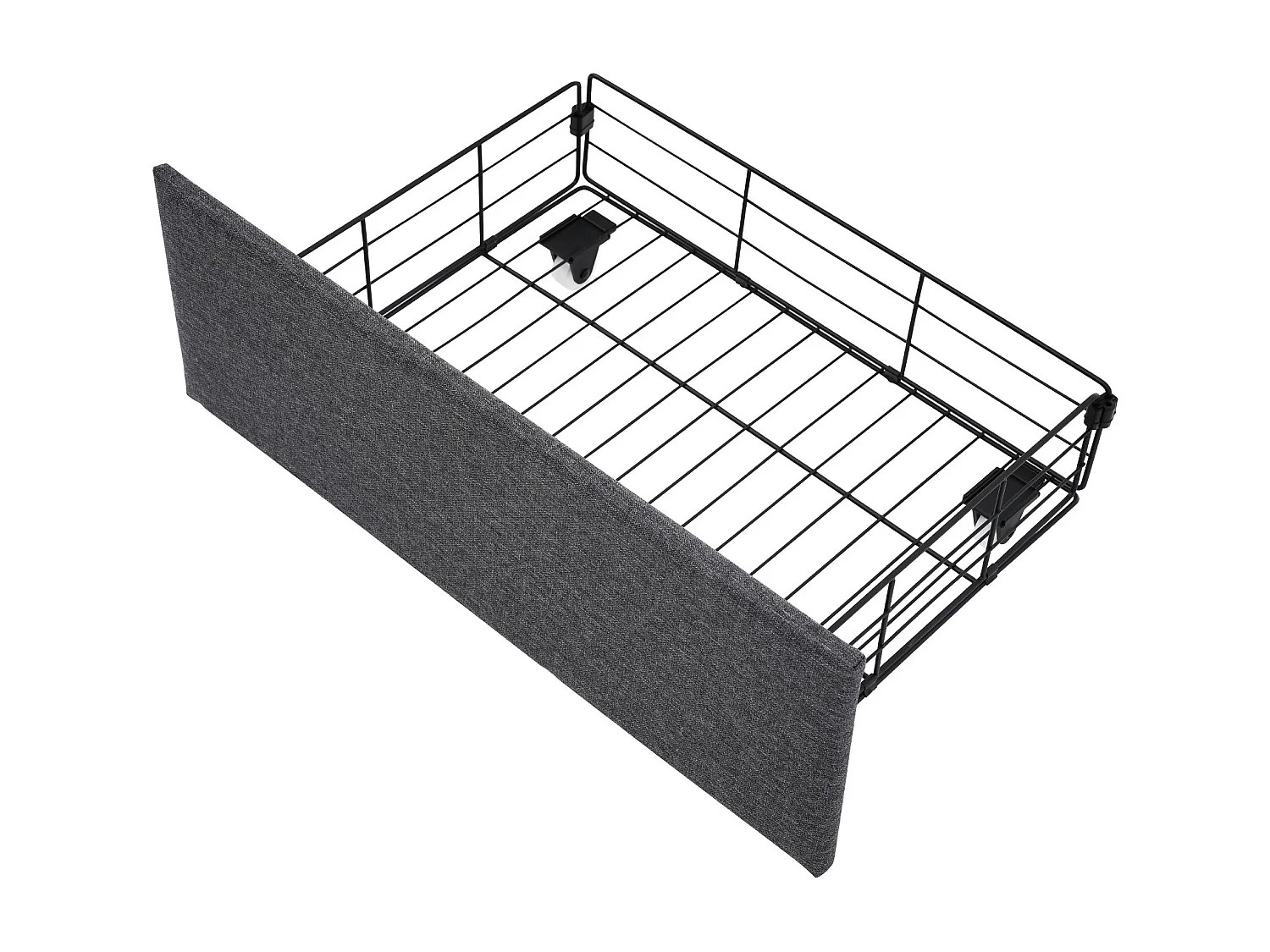 Lit adulte 160x200 - avec tête de lit avec rangement, 2 tiroirs, USB/Type-C, LED - en lin - gris - matelas inclus