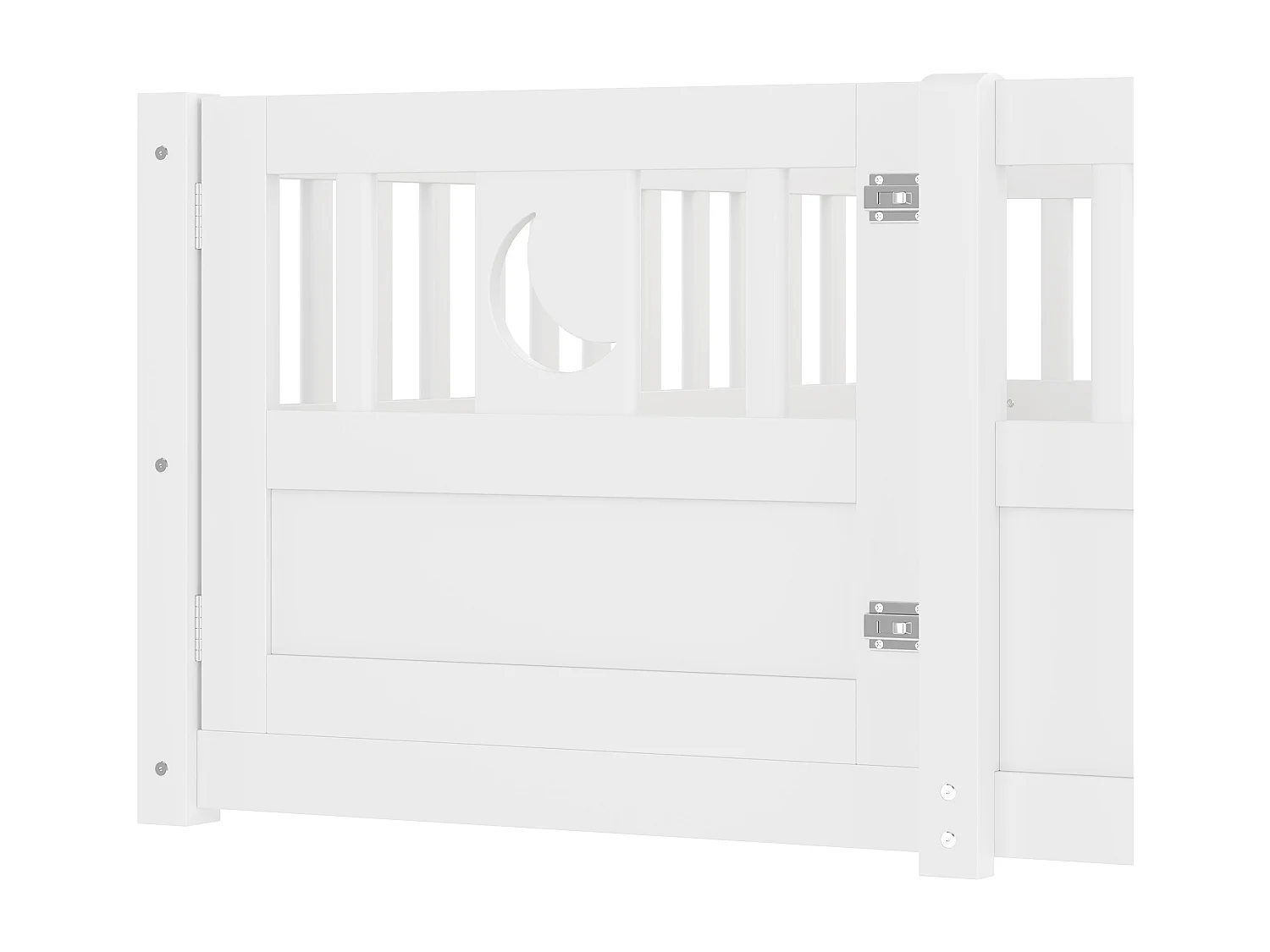 Kinderbett 140x190 cm mit 1 Tür und Absturzsicherung - Weiß (ohne Lattenrost)