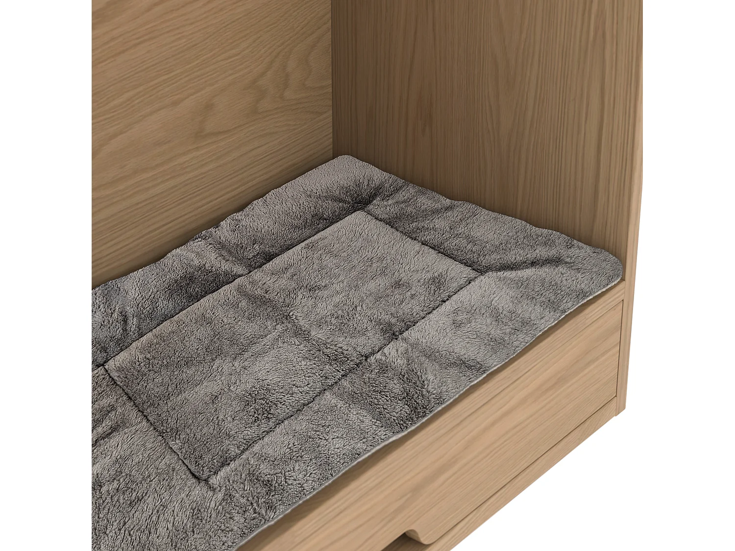 Armoire multifonction pour animaux, 160 cm, avec station de nourriture, lit, rangement et crochets