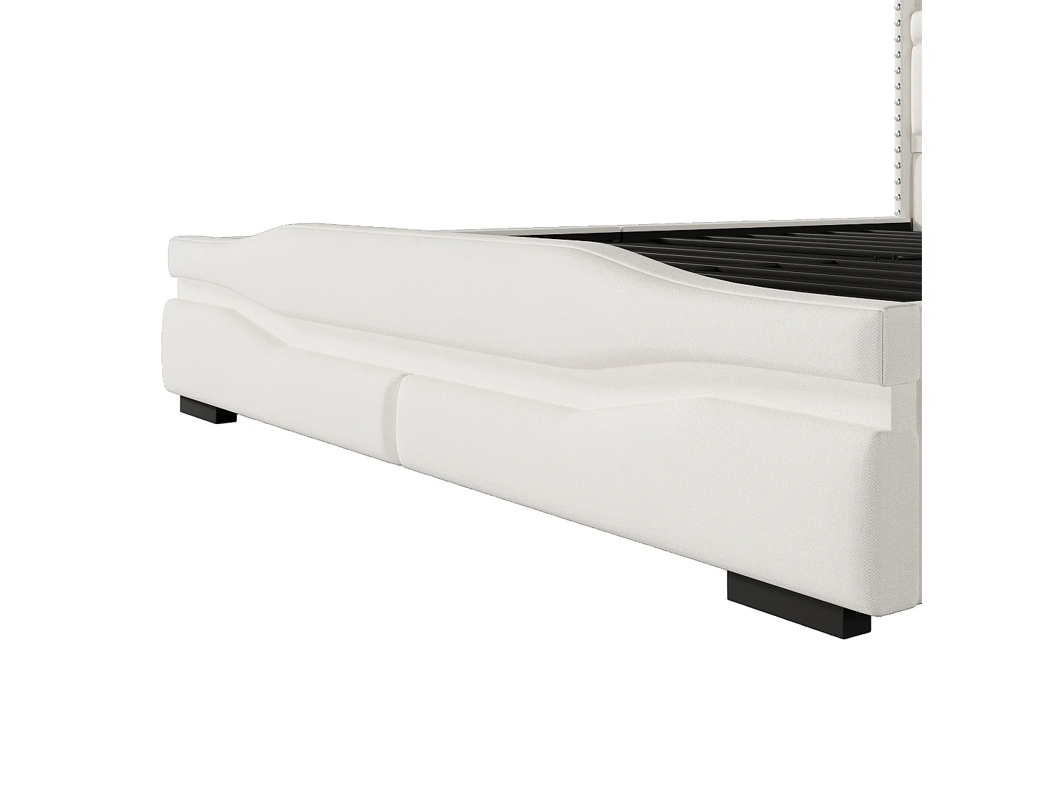 Cama con almacenaje de 160x200 cm, cama para adultos con USB e LED, cabecero con almacenaje - Lino beige (sin colchón)