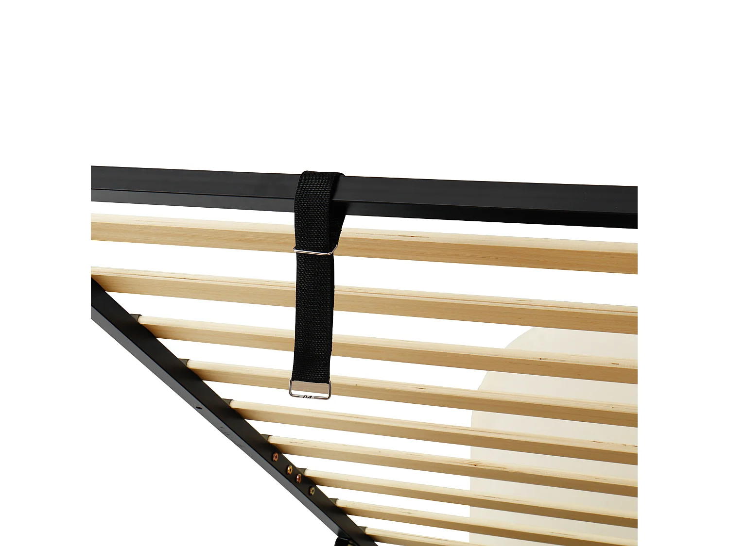 Cama con almacenaje de 90x200 cm, cama infantil con cabecero y somier de láminas - terciopelo beige (sin colchón)