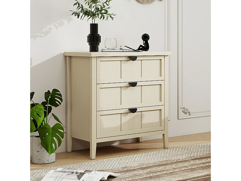 Cassettiera per camera da letto, 3 cassetti, mobiletto portaoggetti in legno, per camera da letto, soggiorno, ufficio