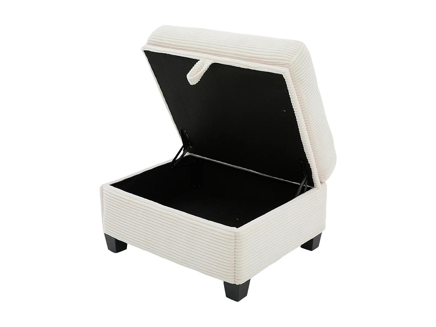 3-Sitzer-Sofa, cordsofa mit Stauraumhocker, Schubladen, 2 Getränkehaltern und USB-Anschluss – Beige