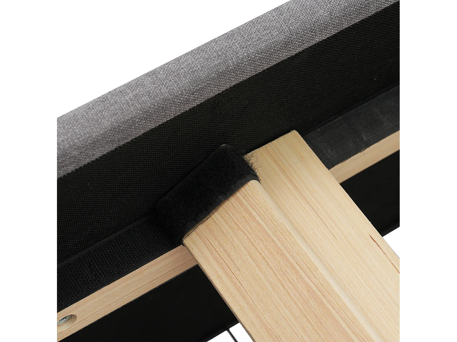 Lit banquette 90x200 cm Lit enfant avec tête de lit, 2 tiroirs, USB/Type-C - en lin - gris - sans matelas