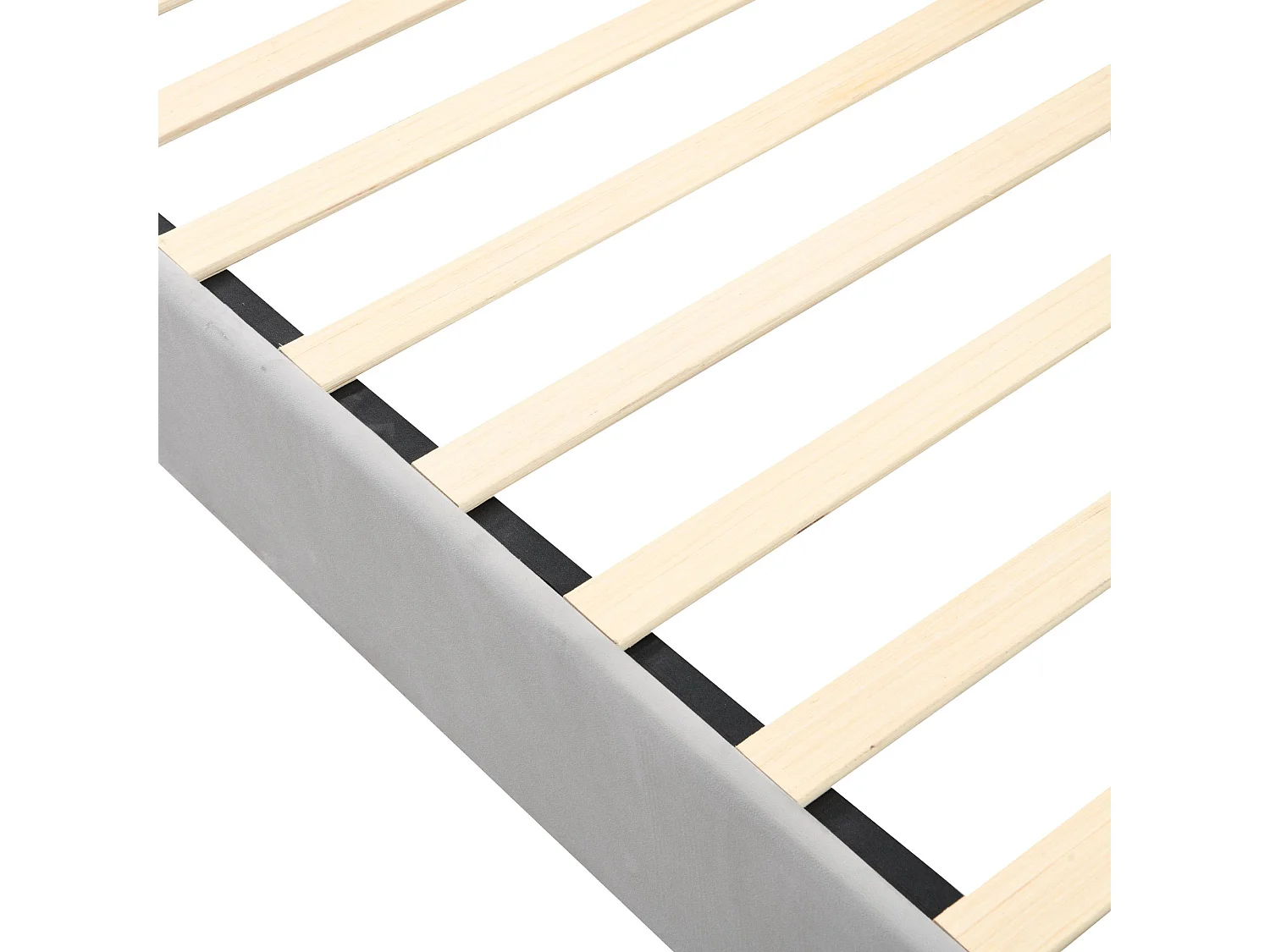 Lit banquette 90x200 cm - lit enfant avec tête de lit, sommier à lattes - gris - sans matelas