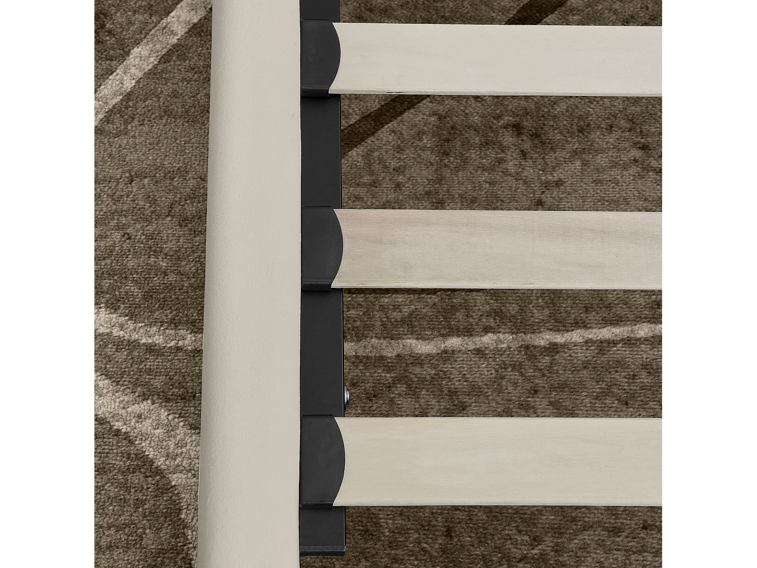 Cama de día 90x200 cm Cama infantil con respaldo y somier de madera - terciopelo beige (sin colchón)