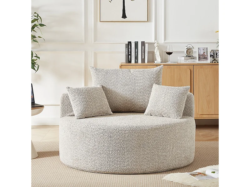 Sofa jednoosobowa, sofa tapicerowana z podłokietnikami i oparciem - Khaki szenil - do salonu i sypialni