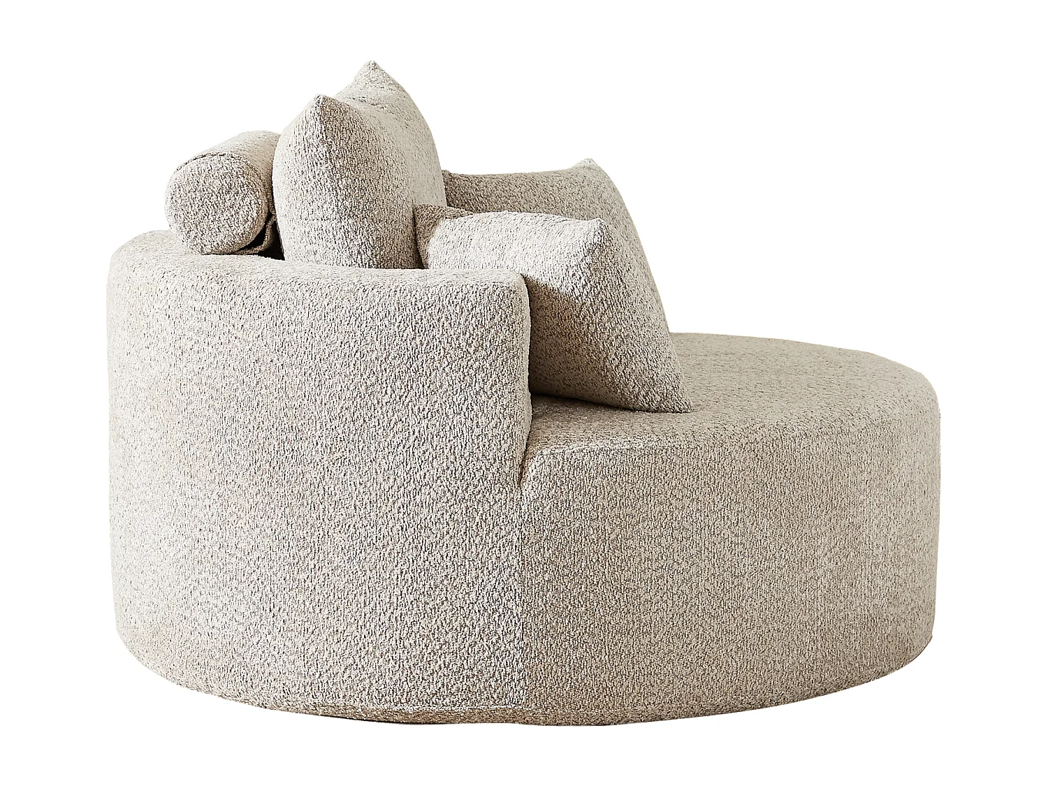 Canapé 1 place, canapé rembourré avec accoudoirs et dossier - Chenille kaki - pour salon et chambre