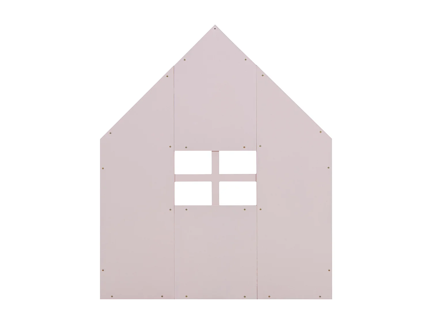 Lit cabane 90x200 cm, lit enfant avec barrières de sécurité et sommier à lattes en bois - pin - rose (sans matelas)