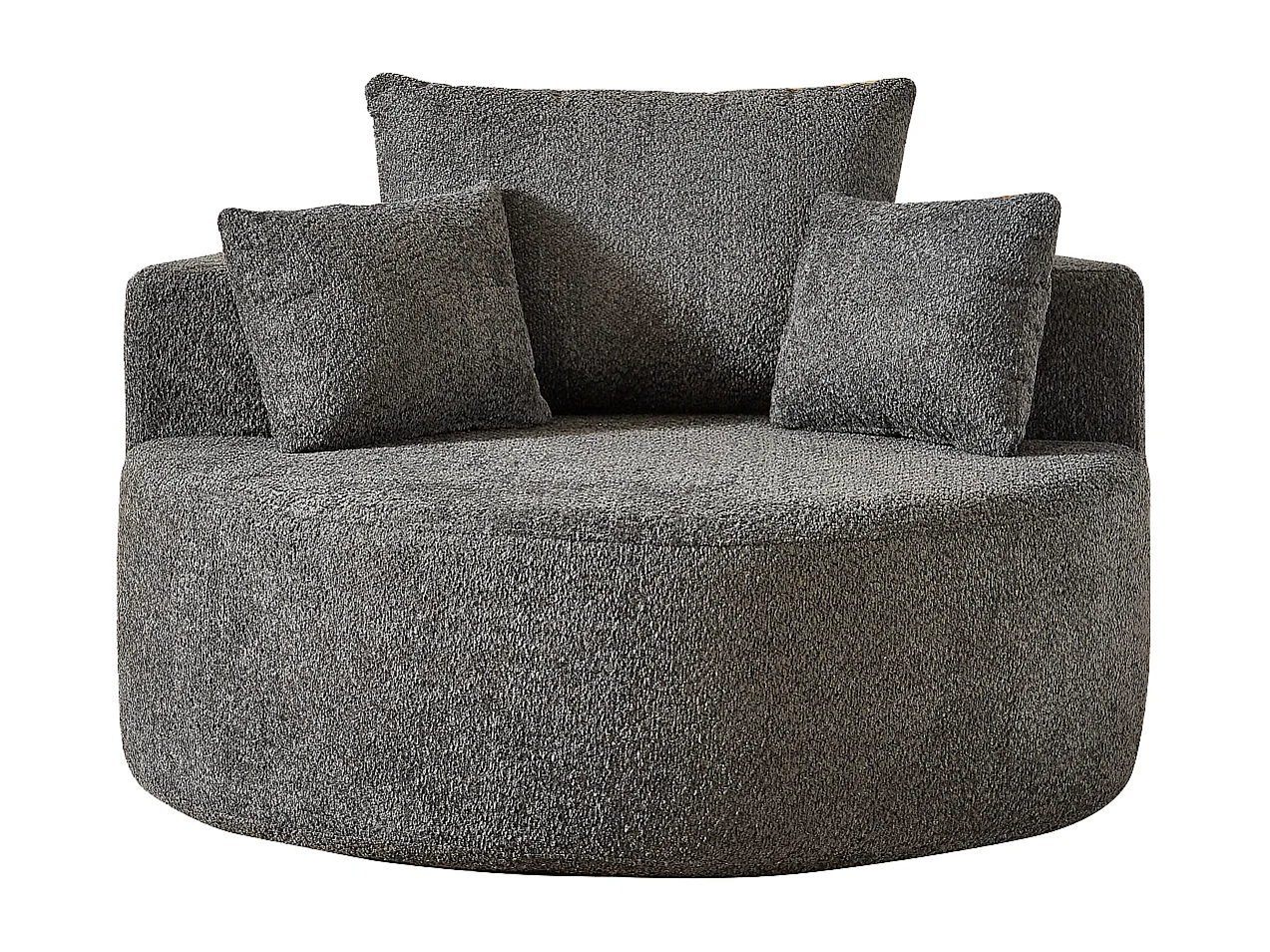 Einzelsitzer-Sofa, Polstersofa mit Armlehnen und Rückenlehne – Graues Chenille – für Wohn- und Schlafzimmer