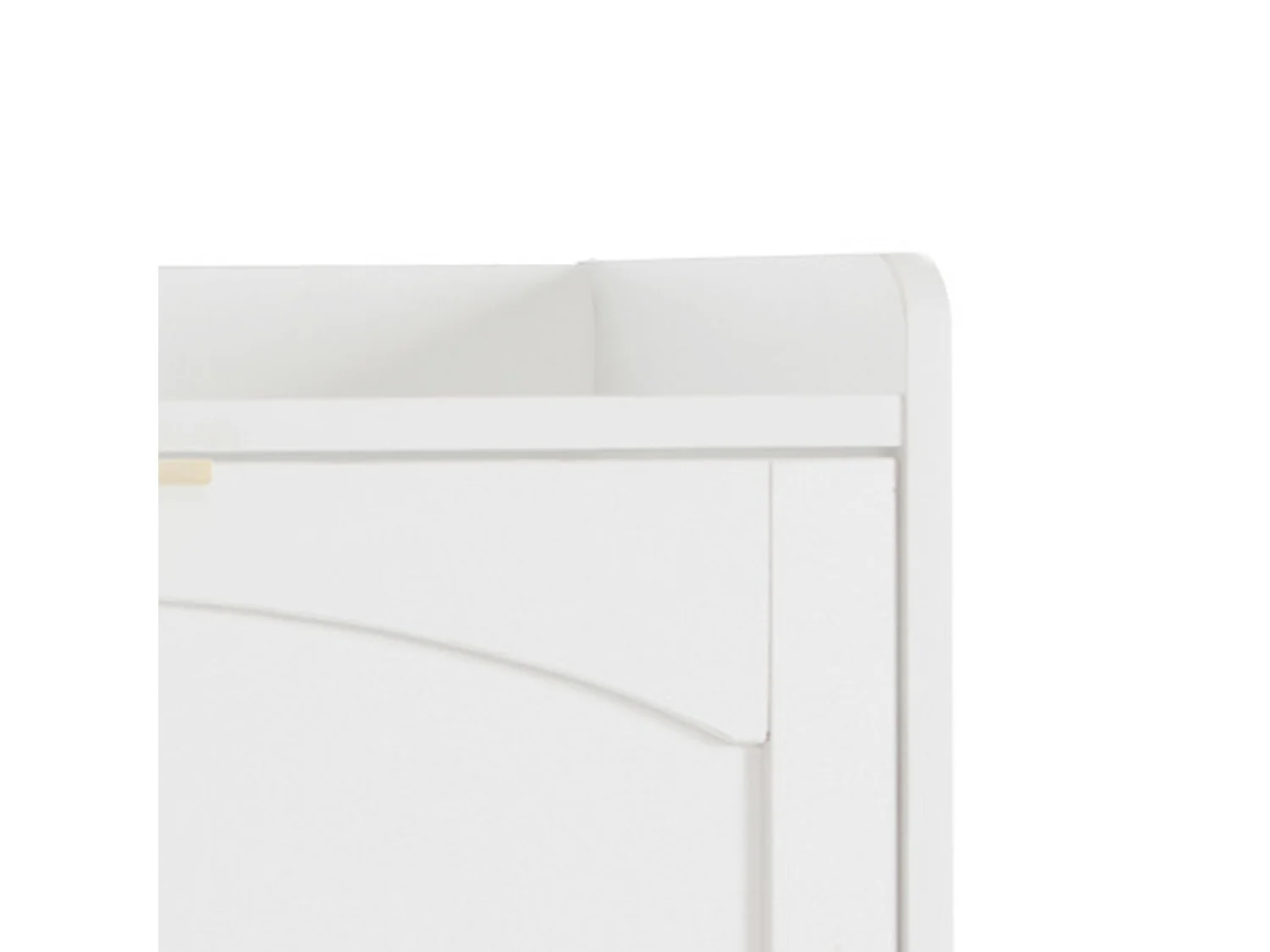 Scarpiera bianca con 4 ante e ripiani aperti - per ingressi e corridoi