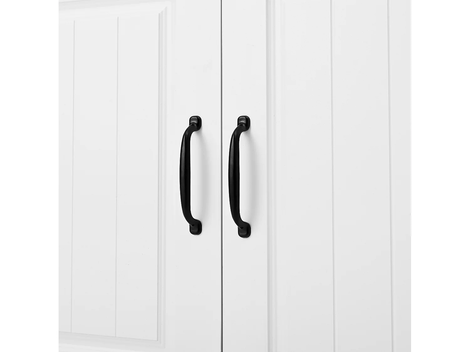 Meuble à chaussures blanc, meuble à chaussures d'entrée avec 1 tiroir et 2 portes, poignées noires