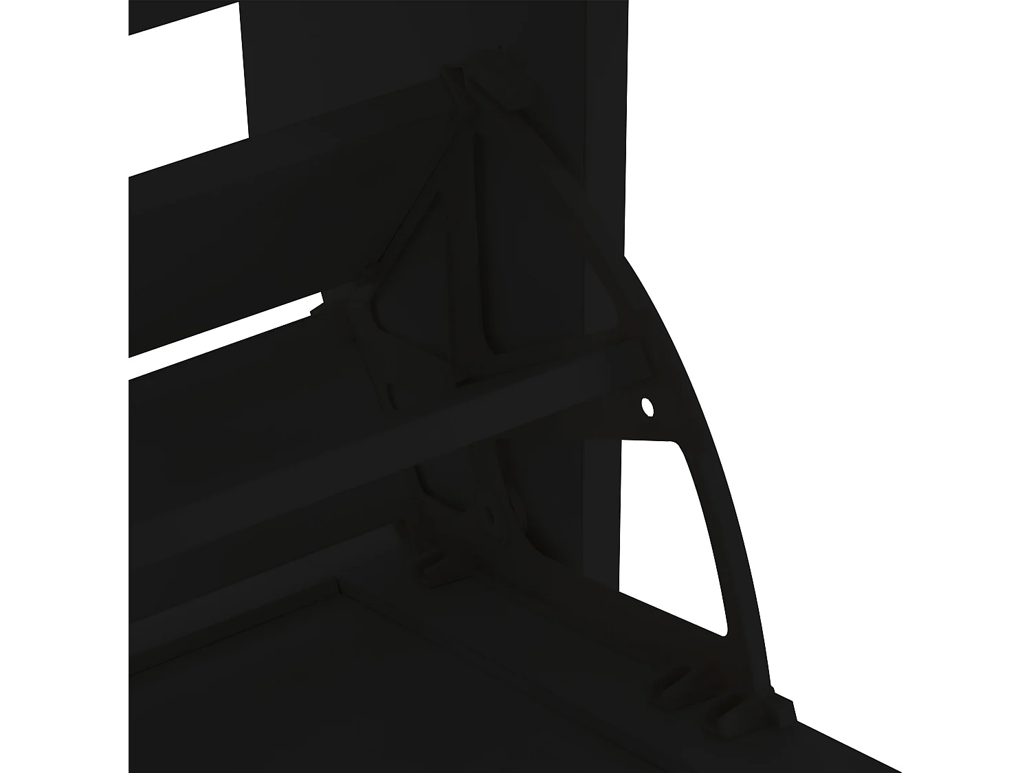 Meuble à chaussures noir avec 4 portes et étagères ouvertes - pour entrées et couloirs