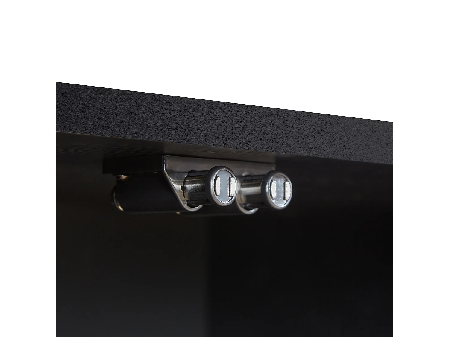 Zwarte vitrinekast met slimme ledverlichting en 4 glazen deuren - voor woonkamers en kantoren