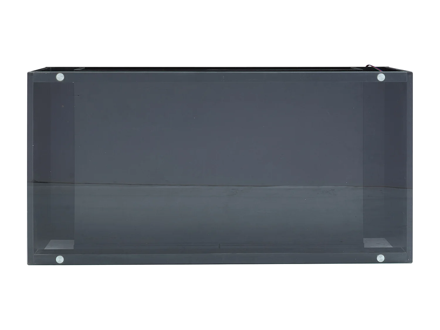 Table basse noir, table basse rectangulaire avec éclairage LED et deux tiroirs, plateau en verre